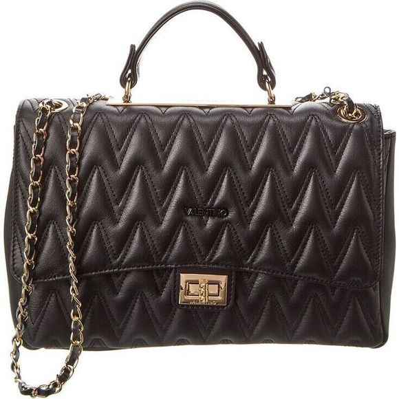 Valentino Handbags - NWT'S $1095 Valentino By Mario Valentino Posh D Plate Leather Shoulder Bag Black